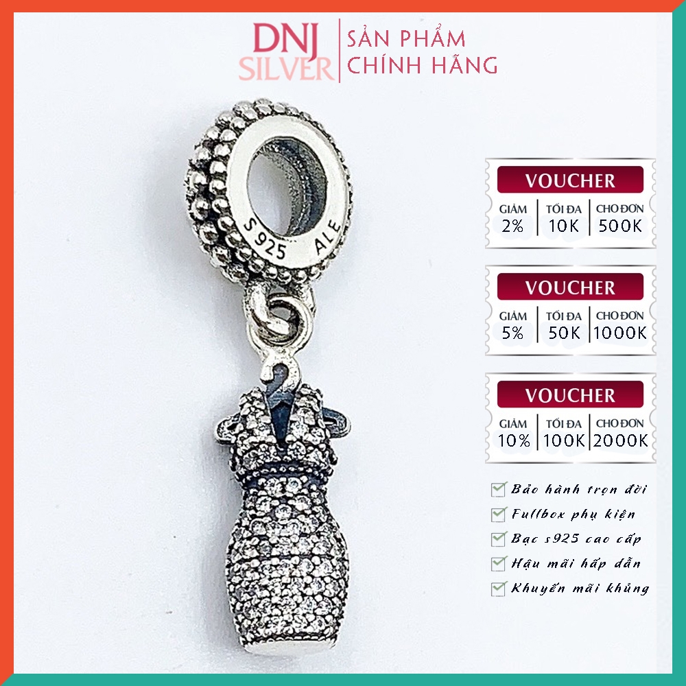 Vòng tay charm bạc 925 cao cấp - Bộ Vòng Charm Nàng Công chúa Lọ Lem  - Vòng tay dành cho nam và nữ