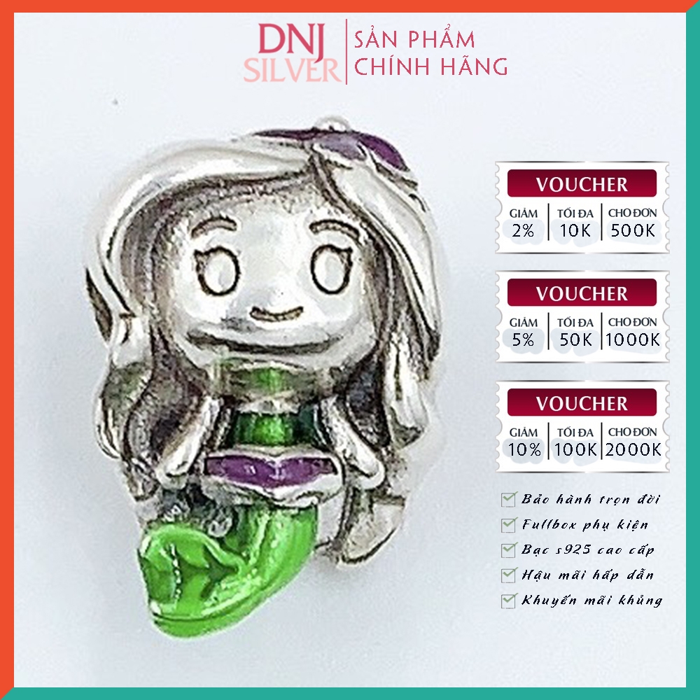 Vòng tay charm bạc 925 cao cấp - Bộ Vòng charm Những Nàng Công Chúa Bước Ra Từ Cổ Tích - Vòng tay dành cho nam và nữ
