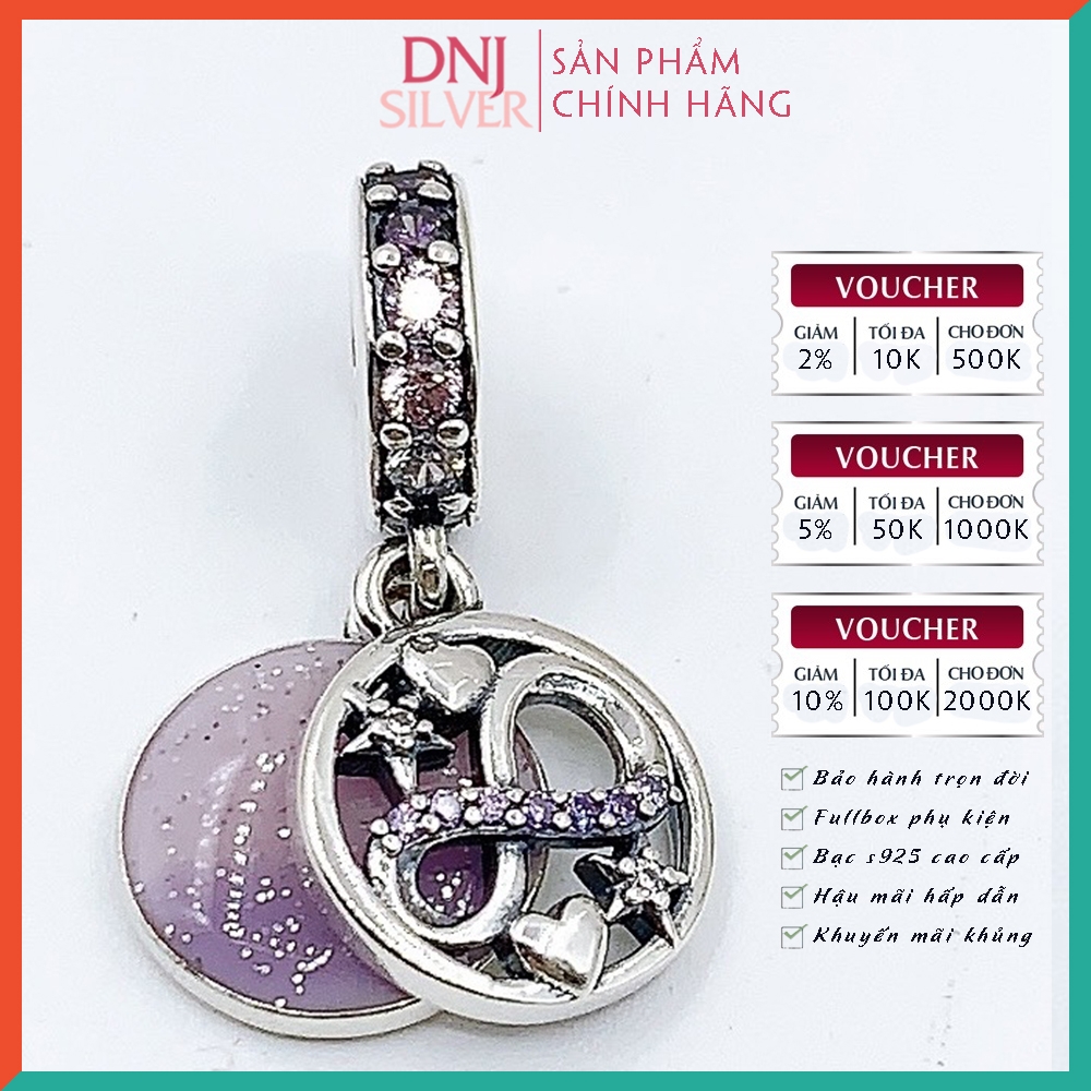 Vòng tay charm bạc 925 cao cấp - Bộ Vòng charm Khát vọng về tình yêu vĩnh cửu và May mắn - Vòng tay dành cho nam và nữ
