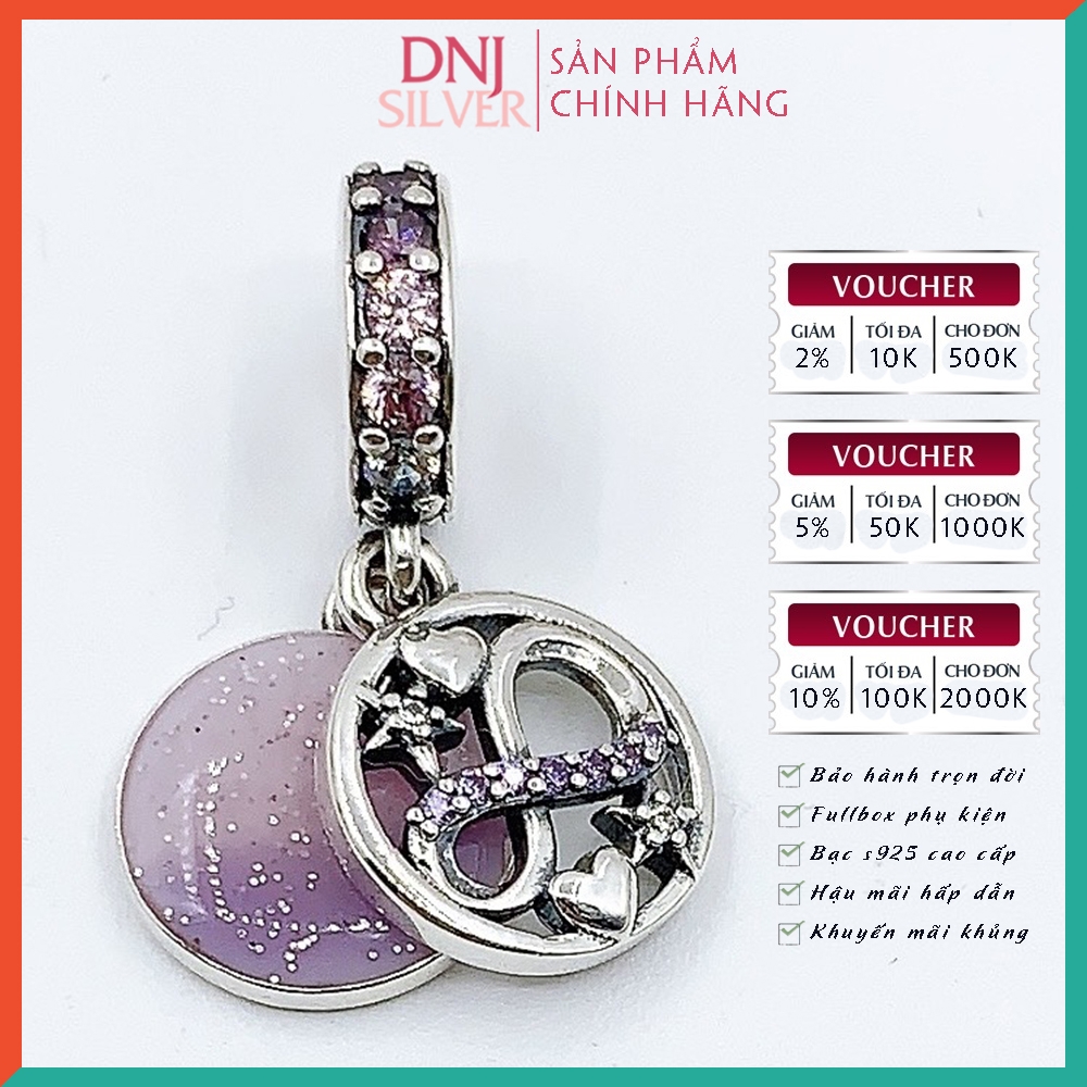 Vòng tay charm bạc 925 cao cấp - Bộ Vòng charm Thanh xuân rực rỡ, Tình yêu thủy chung - Vòng tay dành cho nam và nữ