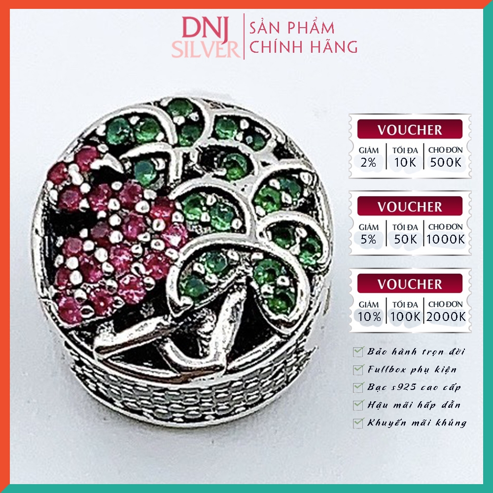 Vòng tay charm bạc 925 cao cấp - Bộ Vòng charm Tình yêu ngọt ngào, Thanh xuân đầy sức sống - Vòng tay dành cho nam và nữ