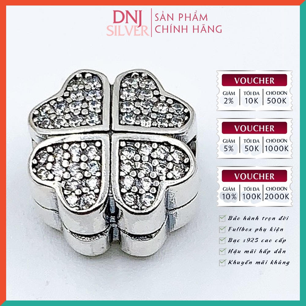 Vòng tay charm bạc 925 cao cấp - Bộ Vòng charm Tình yêu, Ước mơ, Sự nghiệp và May mắn - Vòng tay dành cho nam và nữ