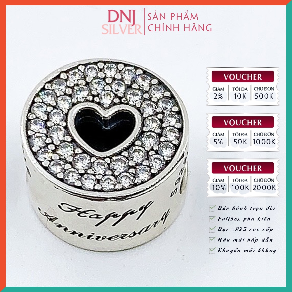 Vòng tay charm bạc 925 cao cấp - Bộ Vòng charm God Aways Bless You, Be Happy And Good Luck - Vòng tay dành cho nam và nữ