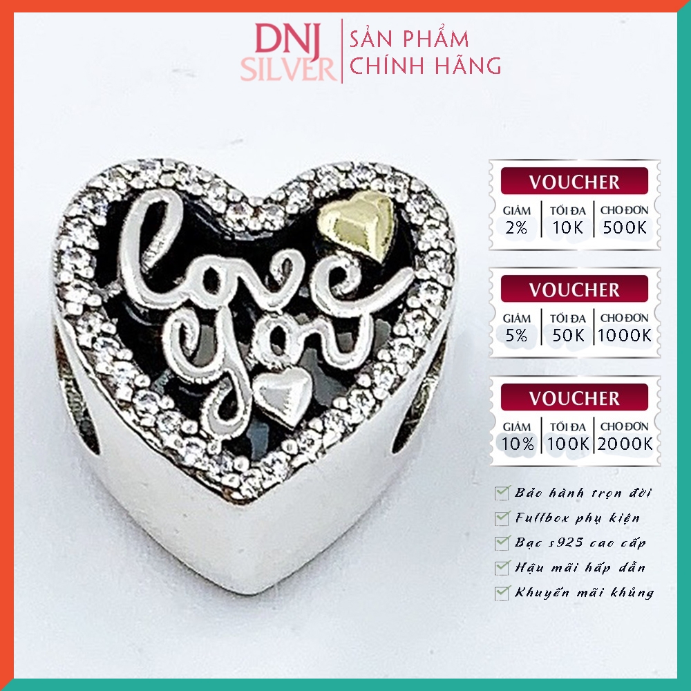 Vòng tay charm bạc 925 cao cấp - Bộ Vòng charm Tình yêu, Gia đình, Tài lộc, May mắn - Vòng tay dành cho nam và nữ