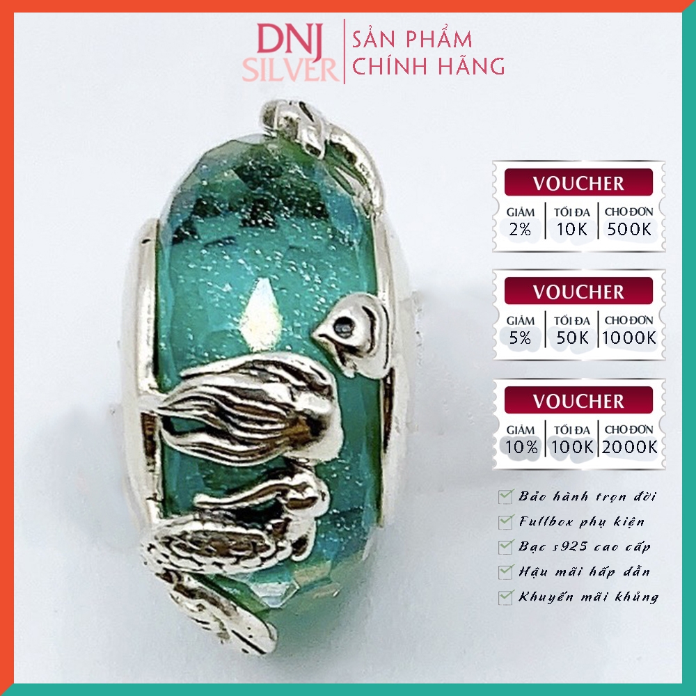 Vòng tay charm bạc 925 cao cấp - Bộ Vòng charm The Ocean Flavor Charms Collection - Vòng tay dành cho nam và nữ