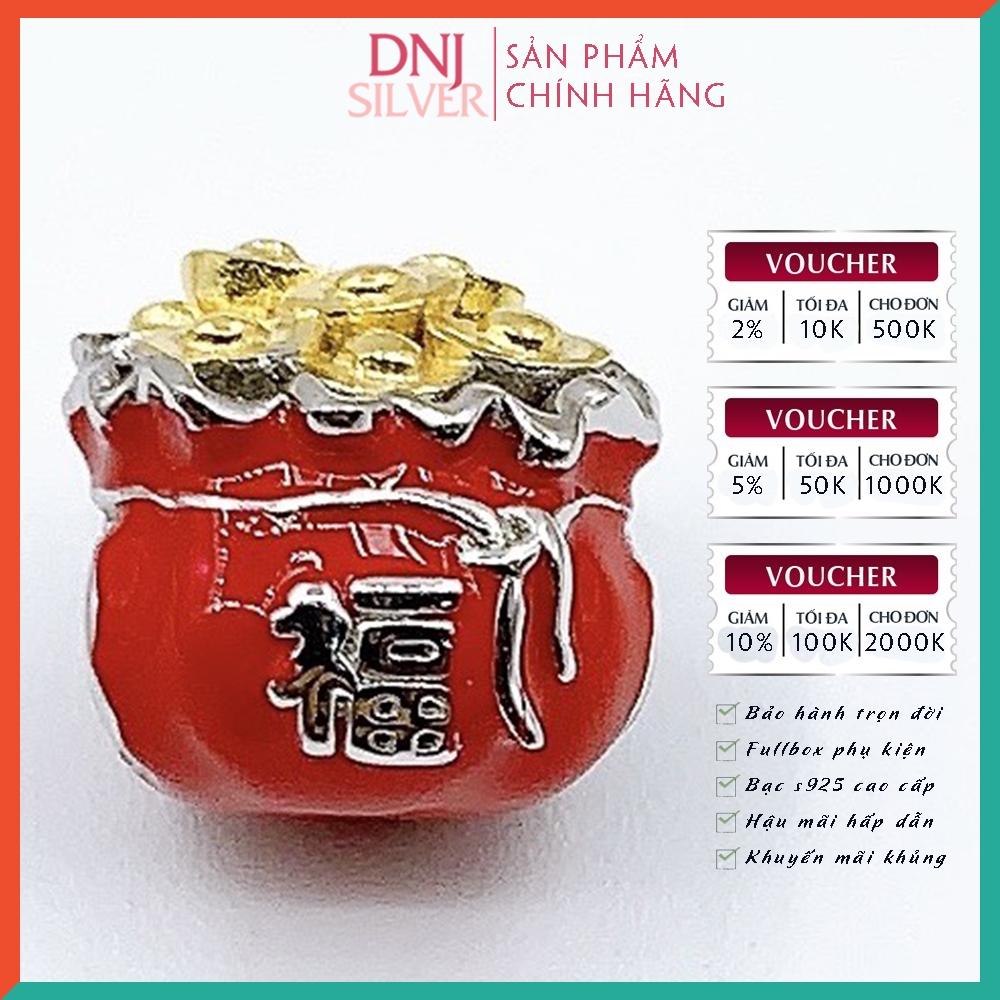 Vòng tay charm bạc 925 cao cấp - Bộ Vòng charm Thần Tài Tụ Bảo, An Khang Thịnh Vượng - Vòng tay dành cho nam và nữ