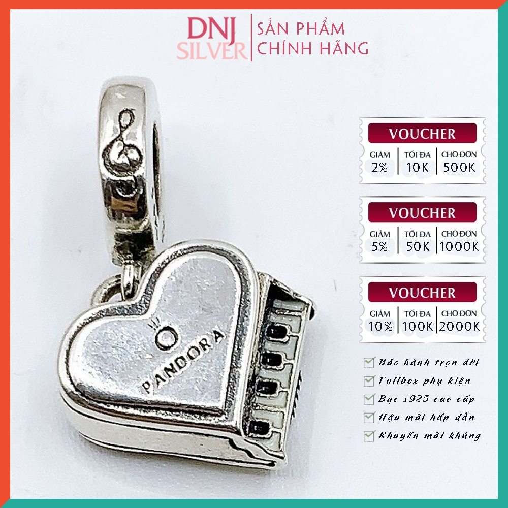 Vòng tay charm bạc 925 cao cấp - Bộ Vòng charm You Are The Rythm Of My Heart - Vòng tay dành cho nam và nữ