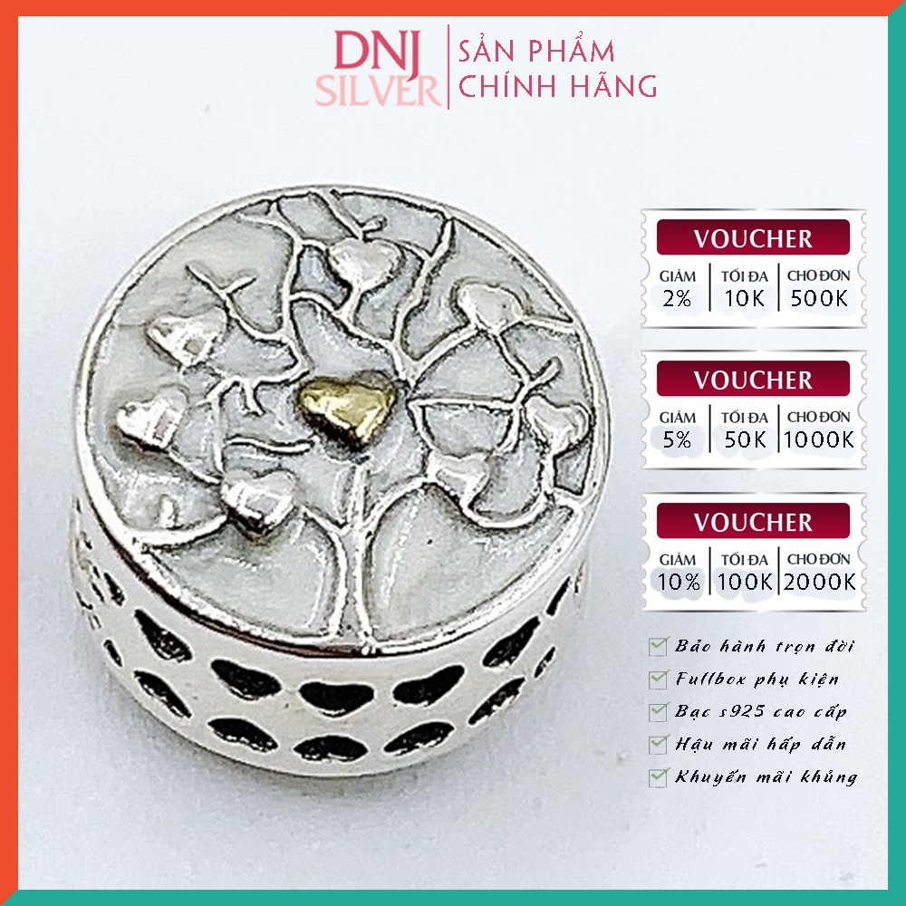 Vòng tay charm bạc 925 cao cấp - Bộ Vòng charm Tình yêu thuần khiết, ngây thơ, trong sáng - Vòng tay dành cho nam và nữ