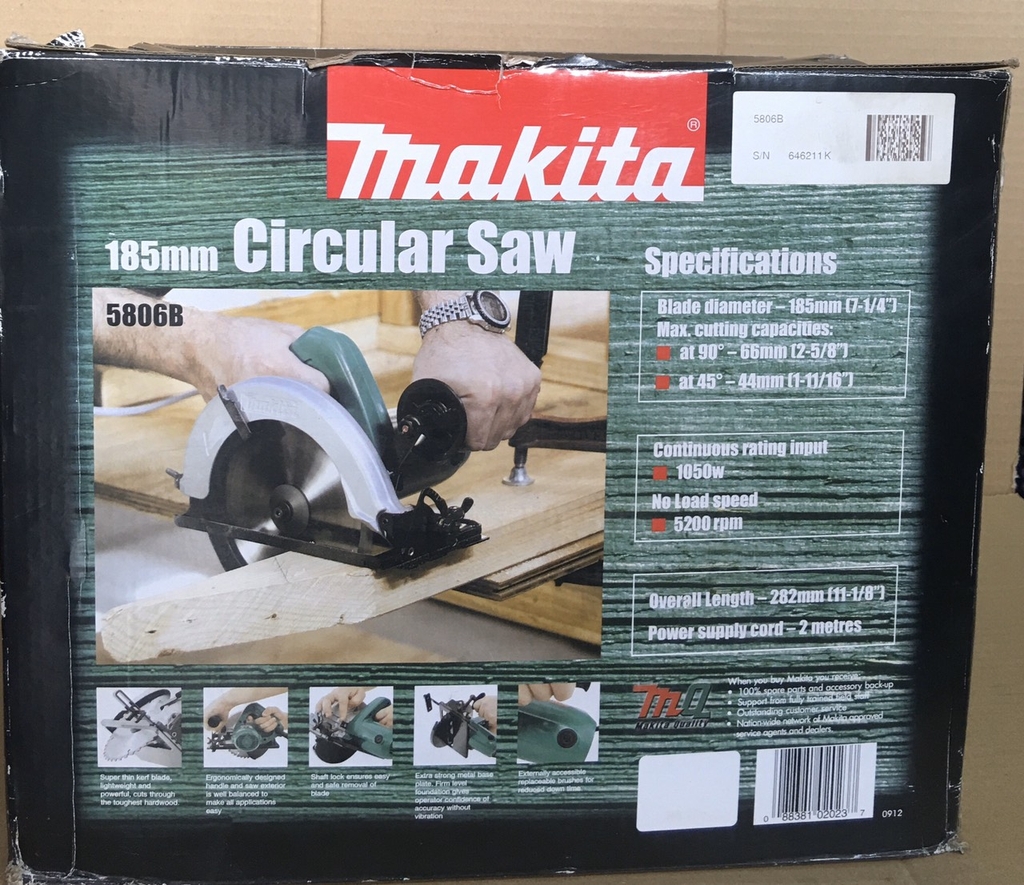 Máy cưa đĩa 1050W Makita 5806B,185mm | CÔNG TY TNHH THƯƠNG MẠI ĐIỆN MÁY ...