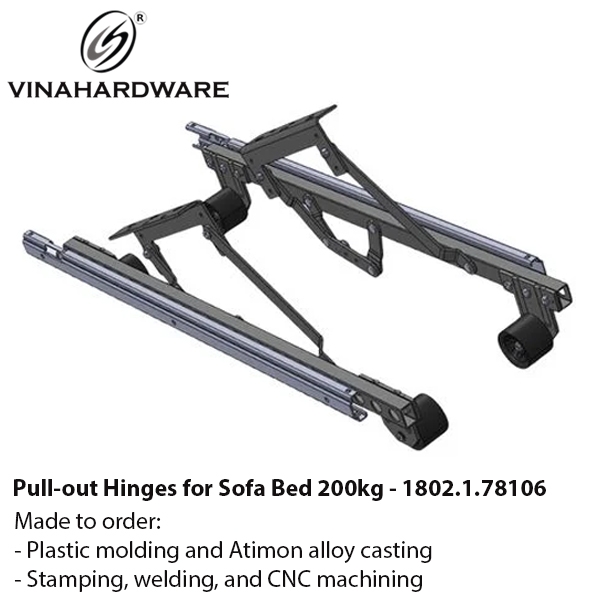 Heavy-Duty Pull-out Hinges for Sofa Bed – 200kg Load Capacity – Model 1802.1.78106