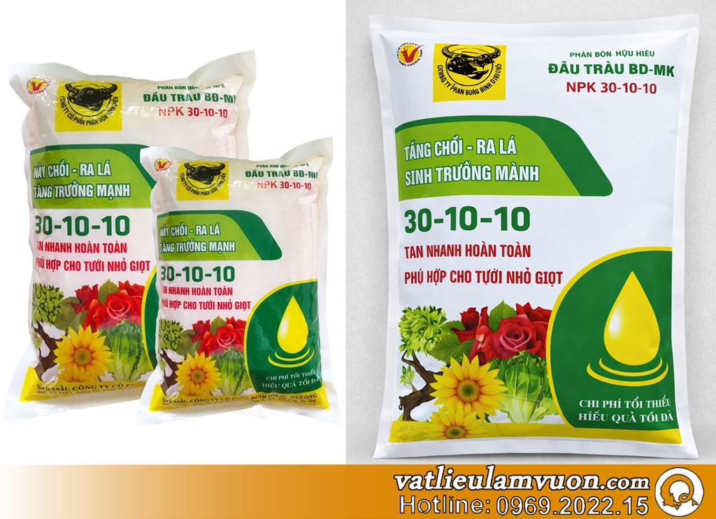 Phân đầu trâu NPK 30-10-10 Nảy chồi - Ra lá