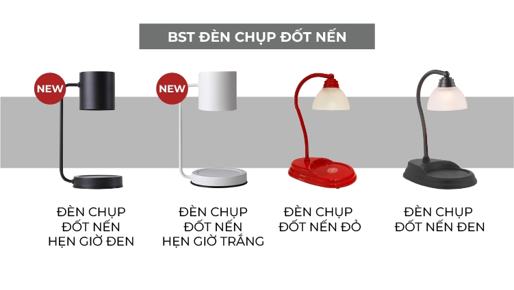 Đèn đốt nến hẹn giờ Black