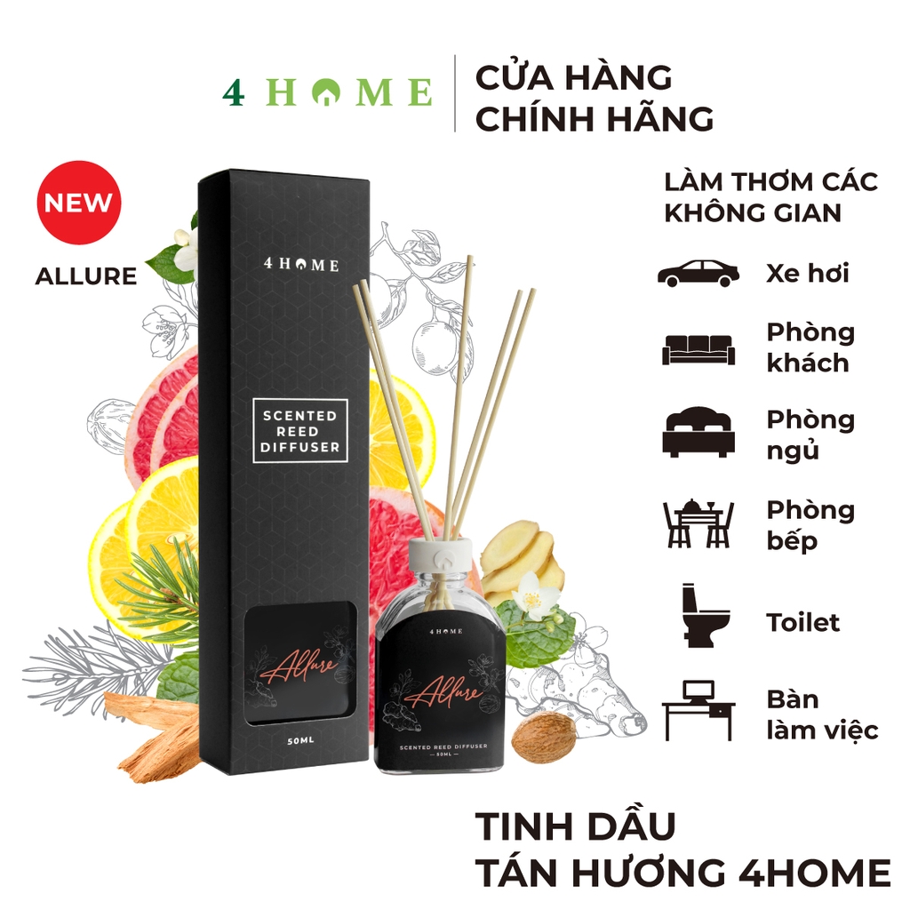 Combo - Mua 3 tinh dầu 4Home tặng 1 tinh dầu 4Home