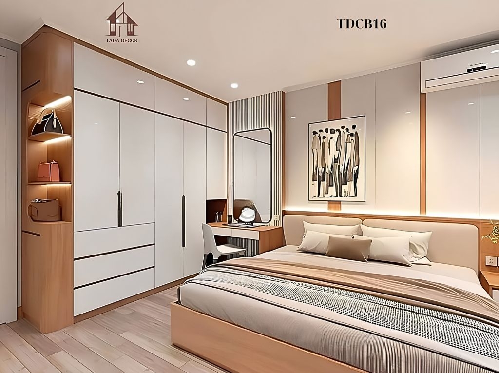 Nội thất phòng ngủ vợ chồng mới cưới đẹp tiện nghi và tối ưu không gian