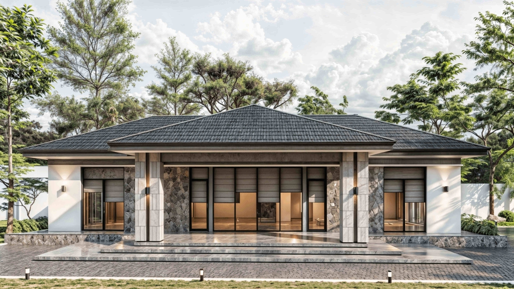 Thiết kế - Thi công biệt thự mái Nhật trọn gói - K.A Villa