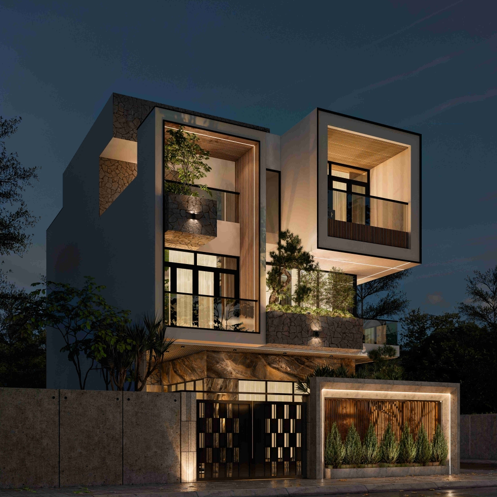 Thiết kế và Thi công Biệt Thự- V.H Villa; Mr Hùng, TP Vinh