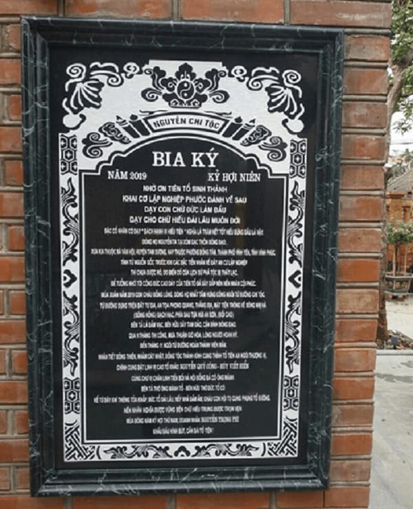 mẫu bia ký