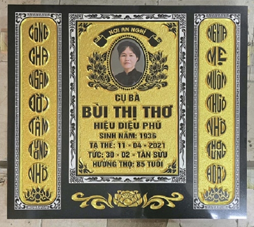 Mẫu Bia Mộ  Chữ Nổi 3D - 13