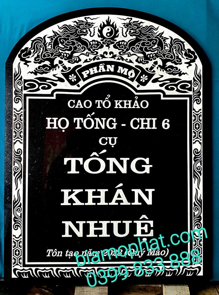 mẫu bia lăng mộ gia tộc