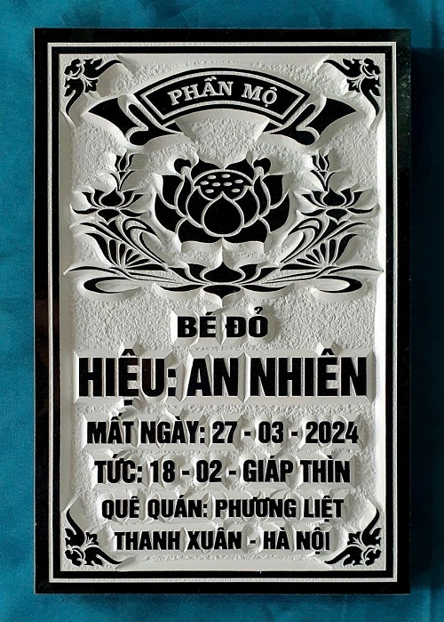 Bia Mộ Chữ Nổi 3D03
