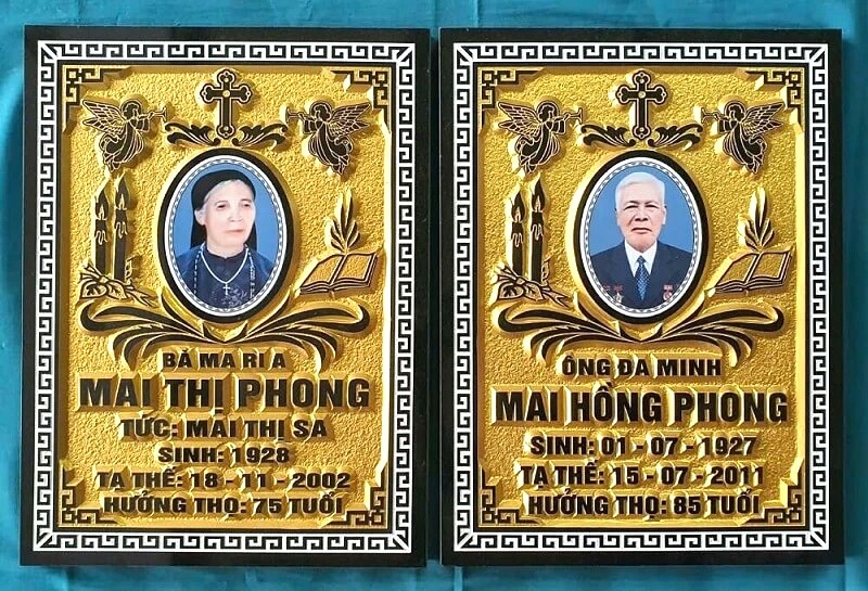 Mẫu bia mộ đẹp, khắc bia mộ giá rẻ, mẫu bia mộ chữ nổi 3d đẹp, mẫu bia công giáo đẹp