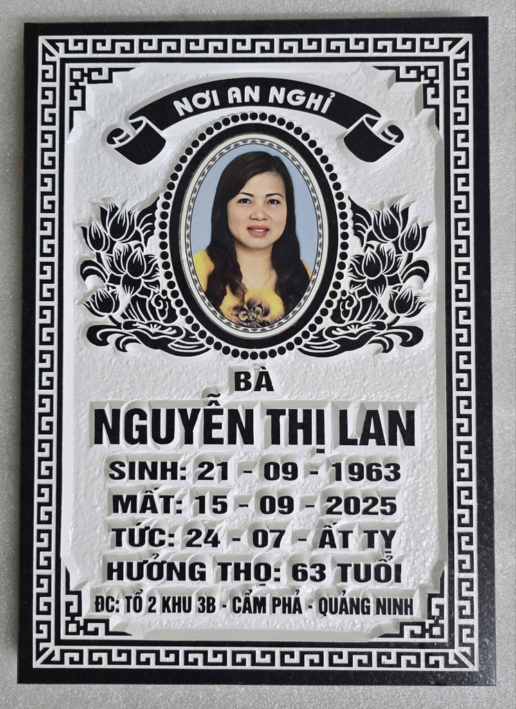 Mẫu Bia Mộ  Chữ Nổi 3D - 12