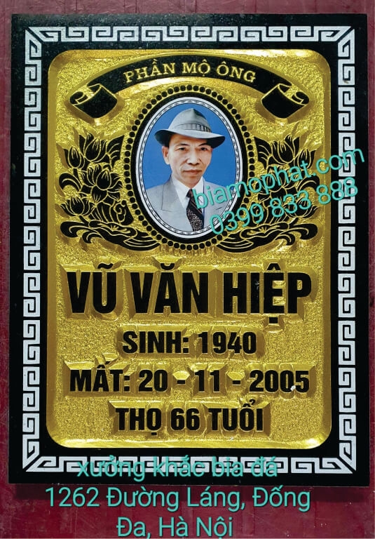 mẫu bia mộ đẹp, bia mộ chữ nổi 3d