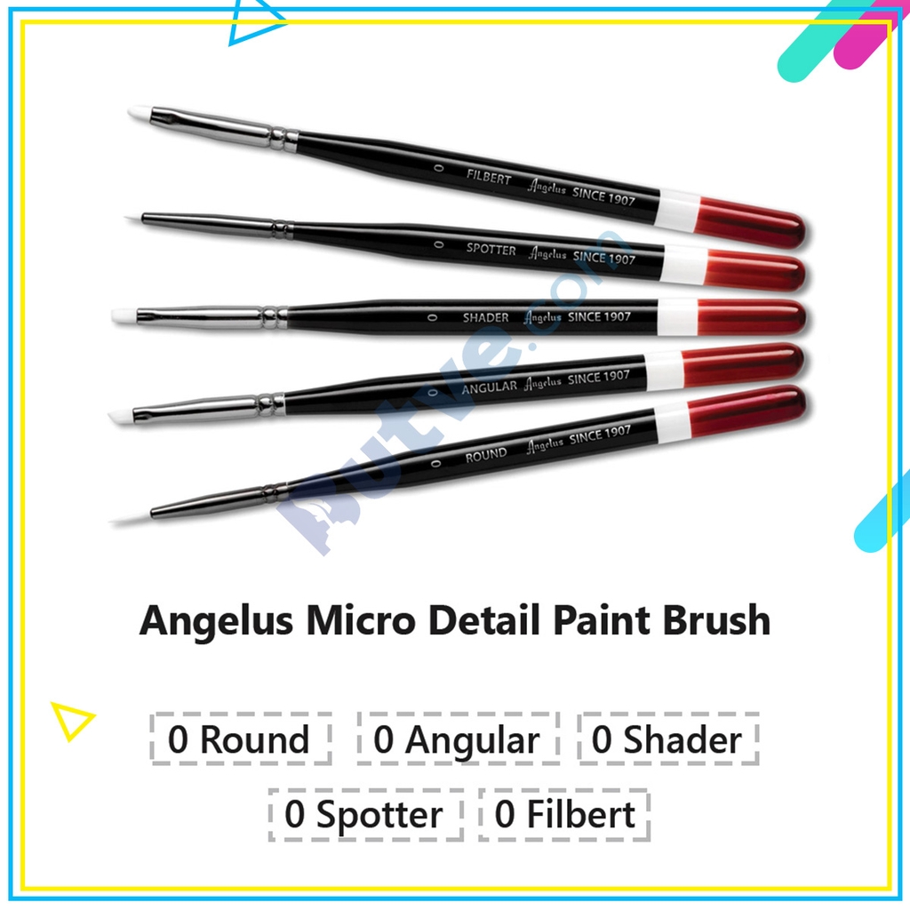 Bộ 5 Cọ Vẽ Màu Acrylic Cao Cấp Để Vẽ Chi Tiết Nhỏ Angelus Micro Detail  Paint Brush | Butve.Com