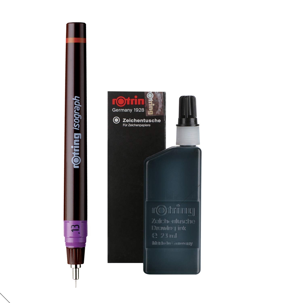 Mực châm Rotring Isograph: Với mực châm dùng cho bút kim vẽ kỹ thuật Rotring Isograph Ink, bạn sẽ có được những bản vẽ chất lượng cao và sắc nét. Được thiết kế để hoạt động tốt trên các bề mặt giấy khác nhau, mực châm này sẽ giúp bạn tạo nên những tác phẩm đầy sáng tạo và độc đáo. Hãy khám phá sự khác biệt của sản phẩm này với các loại mực châm khác.