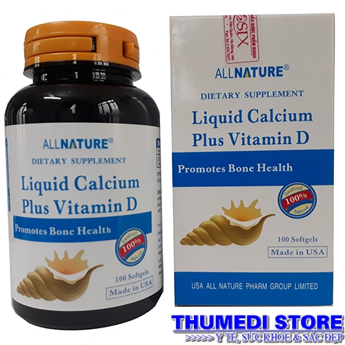 Liquid Calcium Plus Vitamin D (100 viên)