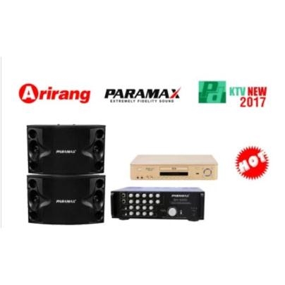 Dàn karaoke Loa Paramax P 500 + Amply Paramax SA 1000 New + Đầu Arirang AR 36 (Đen)