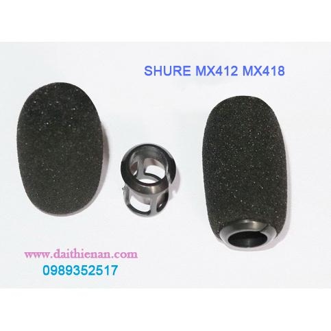 Mút chụp đầu micro Shure MX-418 MX412 - MX415, loại nhập khẩu có vòng sắt