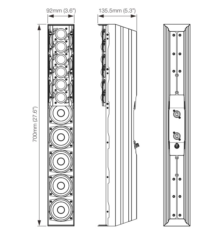 PAUDIO 3LINE-C 14 loa trong 1 (Cặp) - Thiết kế theo tiêu chuẩn châu âu