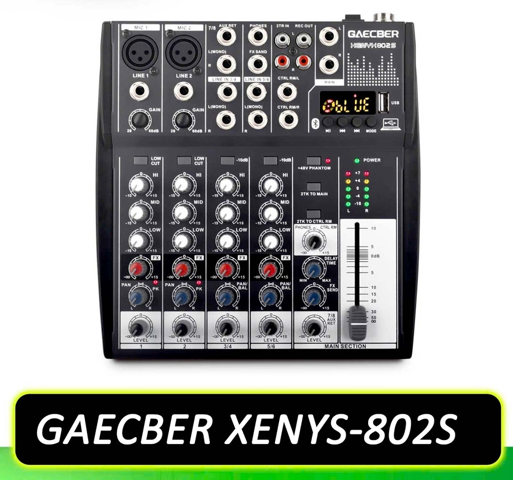 GAECBER XENYX 802S - Mixer Âm Thanh Cafe, Nhà Hàng