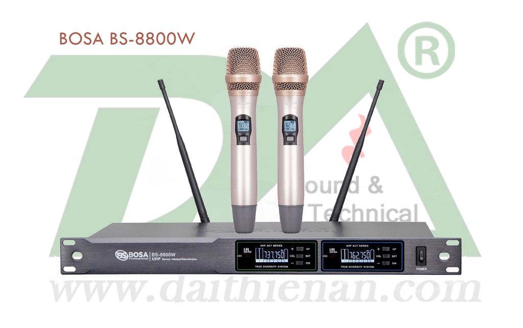 BOSA BS-8800W - đầu micro từ Neodyum, nhiều tần số, sóng mạnh và tiếng sắc nét