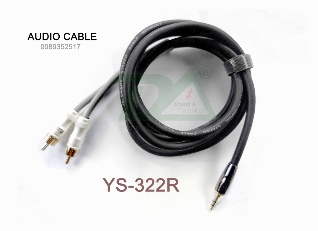 YS-322R - Dây 2M 3.5li và 2 đầu hoa sen dùng PC, Điện Thoạt, Phát Nhạc