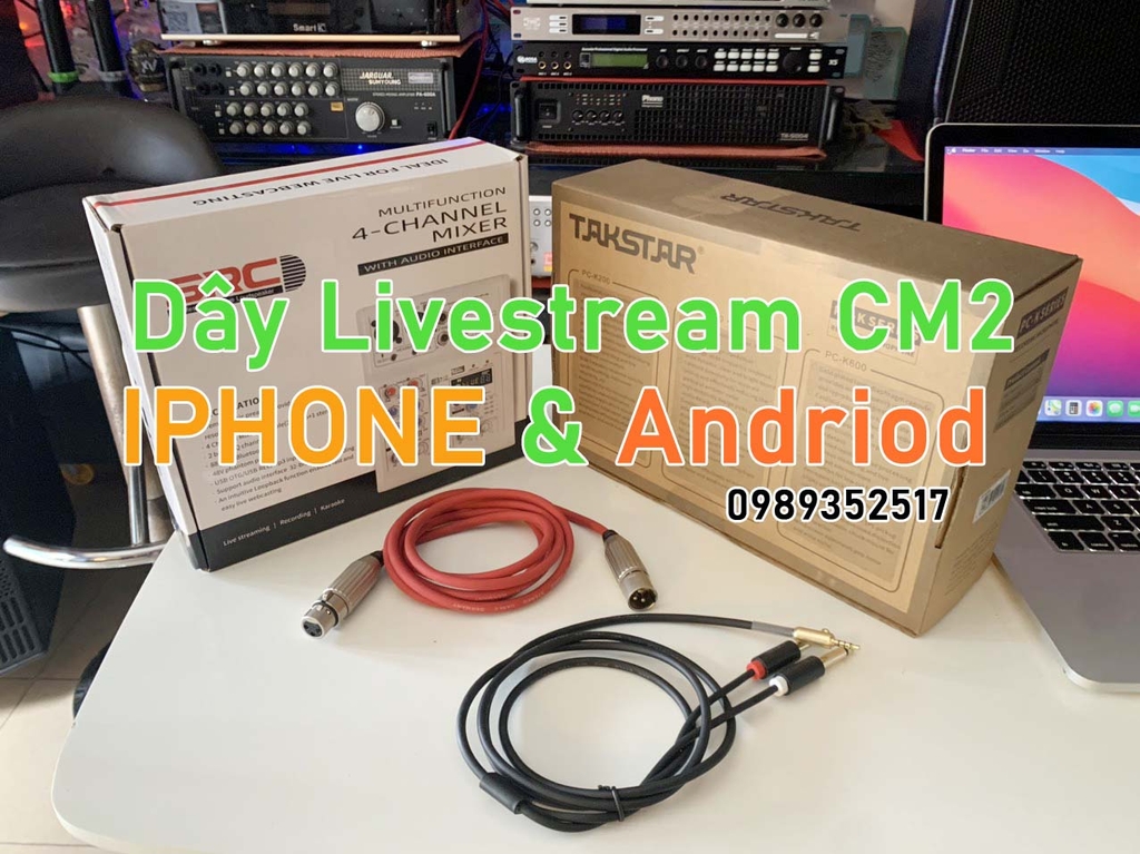 CM2 - Dây livestream iphone và samsung (Andriod) 1.6M