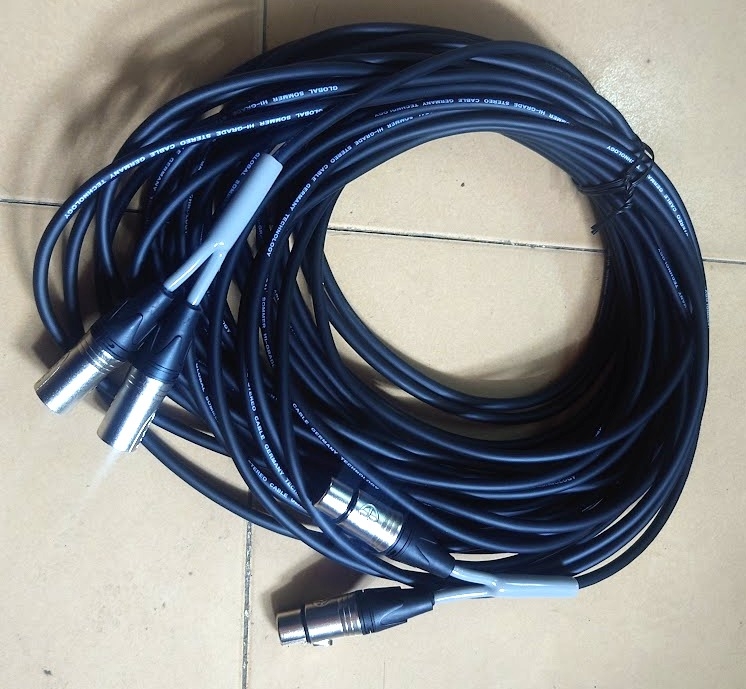 20M Dây Canon XLR Left Right Stereo