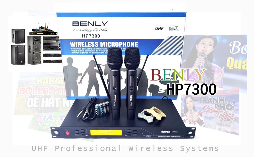 BENLY HP7300 Micro Không Dây Xử Lý Tiếng Hát Mạnh Mẽ