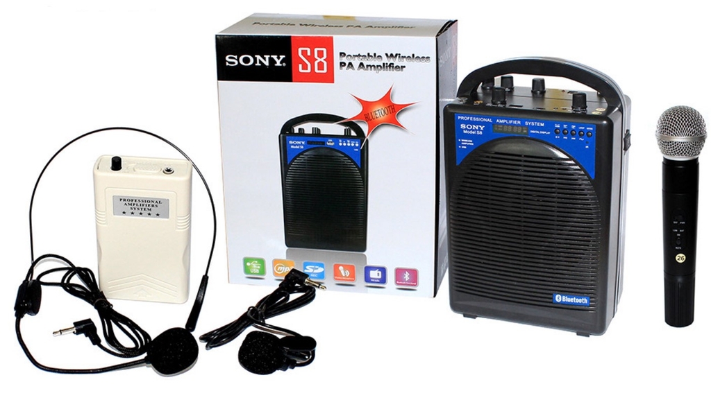 SONY S8 Bluetooth - Micro không dây cầm tay và mic máng tai