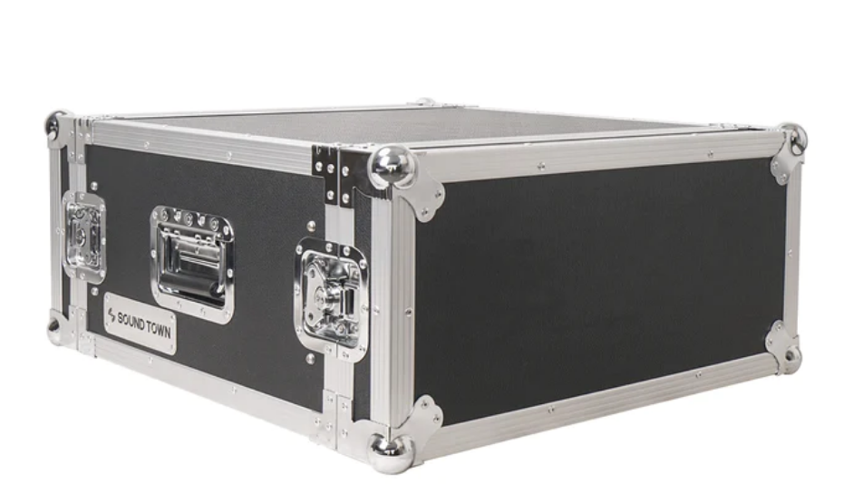 Tủ Case 4U Gỗ, Xách Tay Cạnh Bọc Nhôm khóa cánh bướm