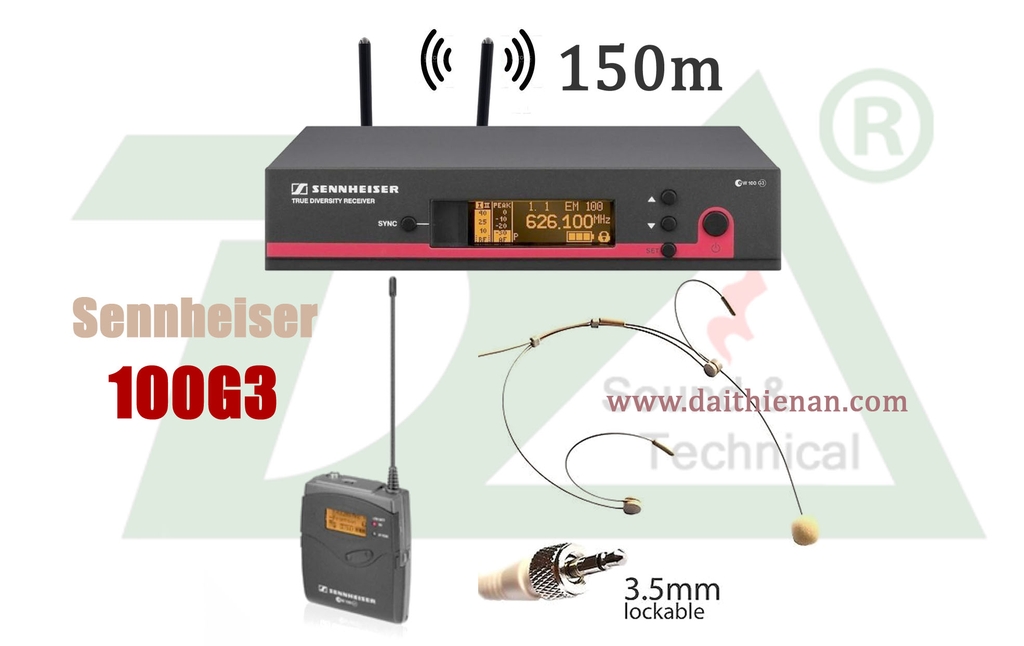 SENHEISER EW-122G3, kẹp áo móc tai công nghệ Đức, sóng mạnh chuyên nghiệp