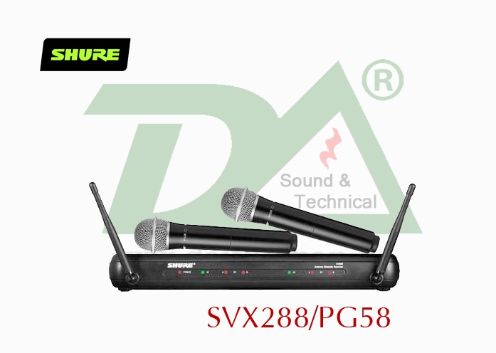 Shure SVX288E / PG58 - Bộ Đôi 2 Micro Cầm Tay Không Dây