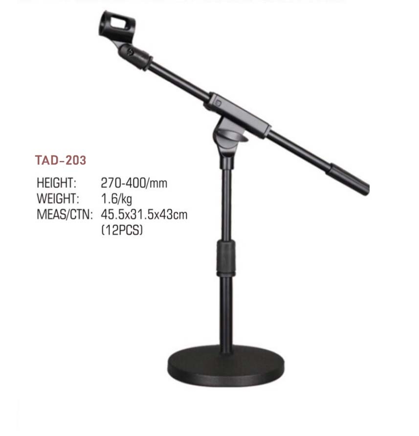 TAD-203 Chân micro ngắn 3 khúc cao 400mm