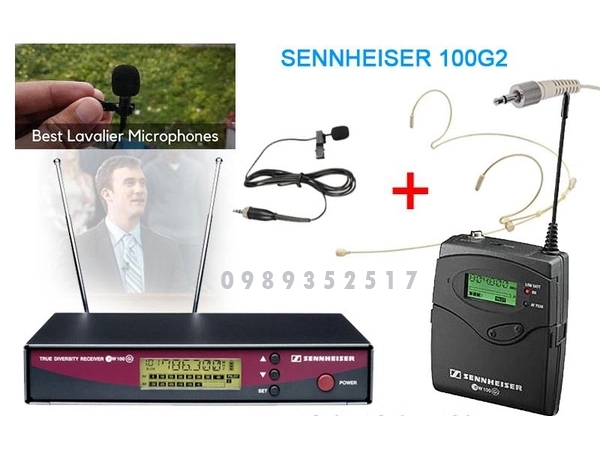 SENHEISER EW-100G2, kẹp áo móc tai