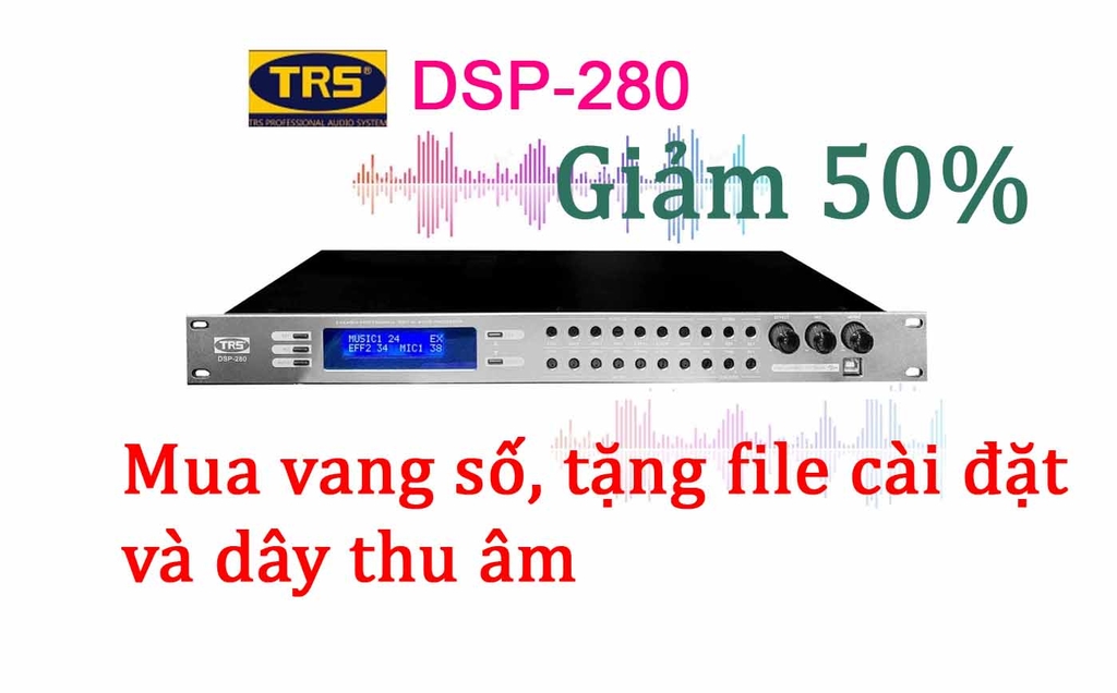 TRS DSP-280 - Mixer DSP Karaoke Hot !! Bán chạy Bluetooth / Optical, Bộ vi xử lý tiếng ca rất đẹp digital