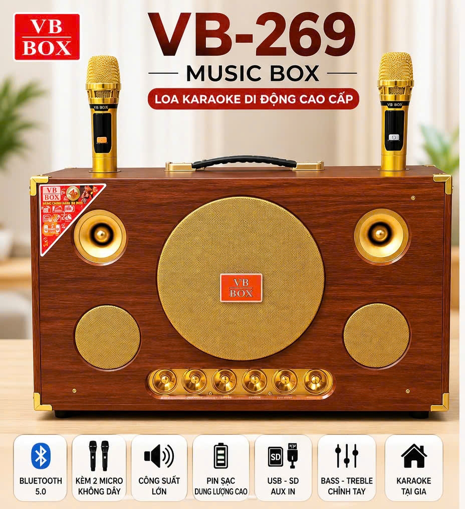 LOA KARAOKE DI ĐỘNG CAO CẤP VB269