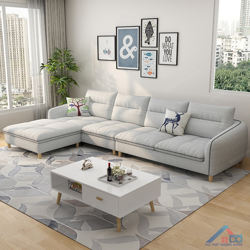 Sofa Gỗ Tự Nhiên Bọc Nỉ Chữ L - Sf 34 | Công Ty Cổ Phần Đầu Tư Và Phát  Triển Dương Đông