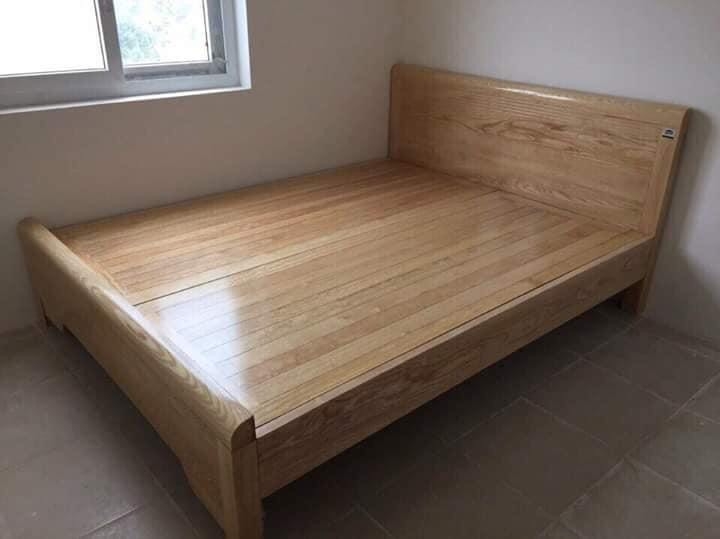 Giường gỗ sồi giát phản giá rẻ - GN 29