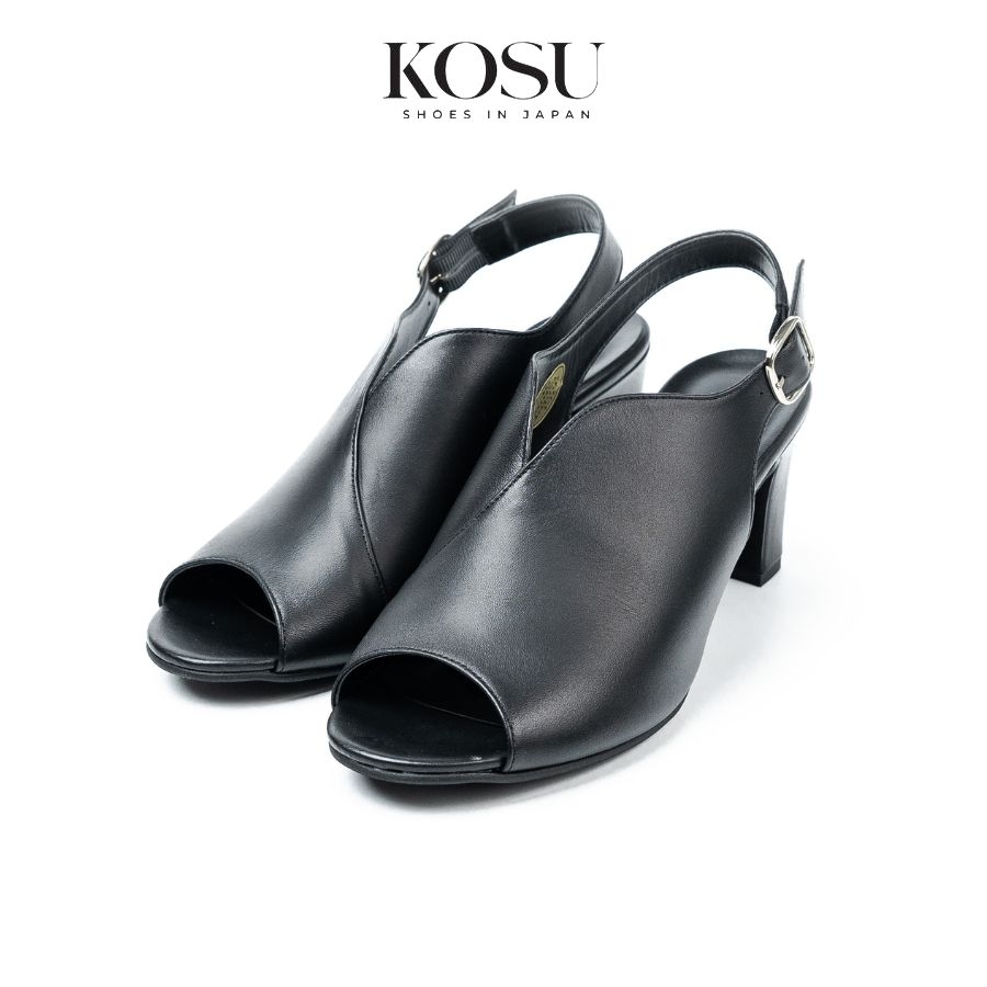 Cao gót da thật 7cm Open Toe Kosu K-23014 Giày Kosu - Made